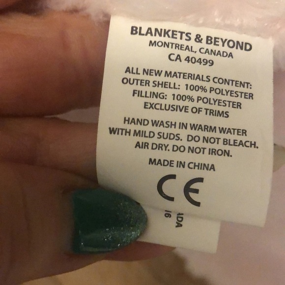 Blankets & Beyond Bunny Rabbit Lovey Security Blanket Pink - Picture 5 of 9